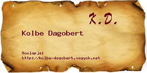 Kolbe Dagobert névjegykártya